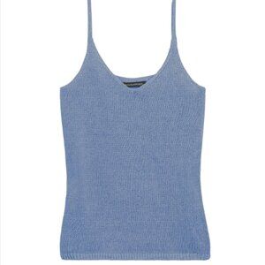 Banana Republic Heritage Linen Sweater Tank Coastal Blue Sz S NWT